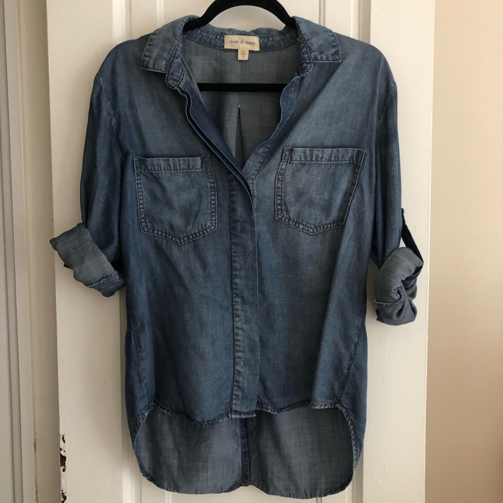 Cloth & Stone Soft Denim Buttondown